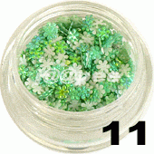 Kwiatki 3D mini jasna zieleń 20 szt. - 11