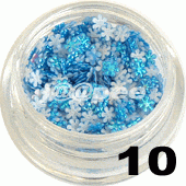 Kwiatki 3D mini niebieskie 20 szt. - 10