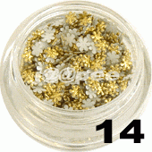 Kwiatki 3D mini złote 20 szt. - 14