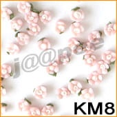 Ozdoba do paznokci Mini Kwiatki akrylowe jasnoróżowe 10 sztuk - KM8