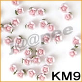 Ozdoba do paznokci Mini Kwiatki akrylowe białe 10 sztuk - KM9