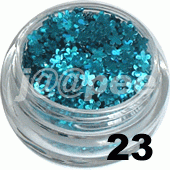 Ozdoba do paznokci Kwiatki pełne morskie jasne hologram w woreczku 1g - 23