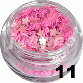 Ozdoba do paznokci Kwiatki pełne różowe w woreczku 1g - 11