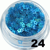 Kwiatki z dziurką niebieskie aqua 100 szt. - 24