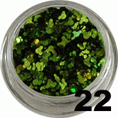 Ozdoba do paznokci Myszka Miki zielona hologram w woreczku 1g - 22