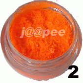 Ozdoba do paznokci nitki pomarańczowe neon w saszetce 1g - 2