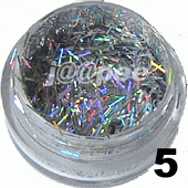 Ozdoba do paznokci nitki srebrne hologram w saszetce 1g - 5