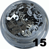 Ozdoba do paznokci nutki w woreczku srebrne 1g - 15