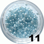 Ozdoba do paznokci Perełki błękitne w woreczku 10 sztuk - 11