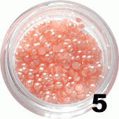 Ozdoba do paznokci Perełki koralowe w woreczku 10 sztuk - 5