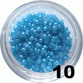 Ozdoba do paznokci Perełki niebieskie w woreczku 10 sztuk - 10