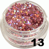 Ozdoba do paznokci Piegi różowe hologram w woreczku 1g- 13