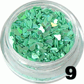 Ozdoba do paznokci Przecinki zielone w woreczku 1g - 9