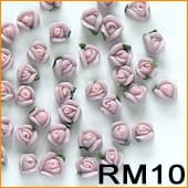 Ozdoba do paznokci Mini Różyczki akrylowe fioletowe 10 sztuk - RM10