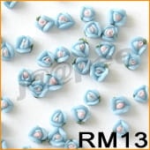 Ozdoba do paznokci Mini Różyczki akrylowe błękitne 10 sztuk - RM13