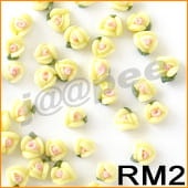 Ozdoba do paznokci Mini Różyczki akrylowe żółte 10 sztuk - RM2