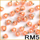 Ozdoba do paznokci Mini Różyczki akrylowe pomarańczowe 10 sztuk- RM5