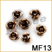 Różyczki metalowe do zdobienia paznokci brązowe MF13 10 szt.