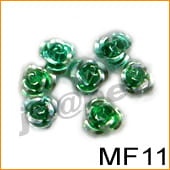 Różyczki metalowe do zdobienia paznokci miętowe MF11 10 szt.