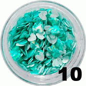 Ozdoba do paznokci Serduszka 3D lazurowe 20 sztuk - 10