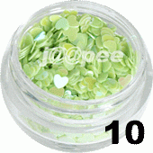 Ozdoba do paznokci Serduszka pełne pistacjowe w woreczku 1g - 10