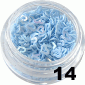 Ozdoba do paznokci Serduszka ramka błękitne w woreczku 1g- 14