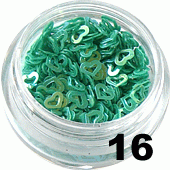 Ozdoba do paznokci Serduszka ramka zielone w woreczku 1g- 16