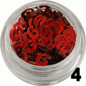 Ozdoba do paznokci Ślimaczki czerwone opalizujące w saszetce 1g