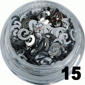 Ozdoba do paznokci Ślimaczki srebrne w saszetce 1g