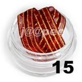 Tasiemki do zdobienia paznokci miedziano-złote 20 cm - 15