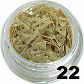 Ozdoba do paznokci Trójkąty beżowe w woreczku 1g - 22