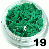 Ozdoba do paznokci Trójkąty ciemna zieleń  w woreczku 1g - 19