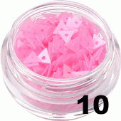 Ozdoba do paznokci Trójkąty różowe w woreczku 1g - 10