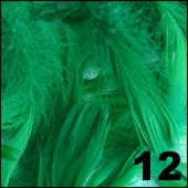 Piórka do zdobienia paznokci ciemno zielone 10 szt. - 12