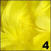 Piórka do zdobienia paznokci żółte 10 szt. - 4