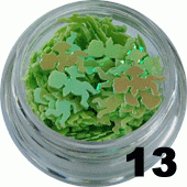 Aniołki amorki do zdobień pistacjowe opalizujące w pojemniczku 5ml - 13