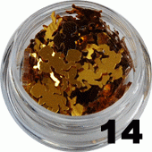 Aniołki amorki do zdobień złote w pojemniczku 5ml - 14