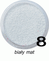 Brokat biały mat w fiolce 4ml - 8