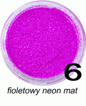 Brokat fioletowy neon mat w fiolce 4ml - 6