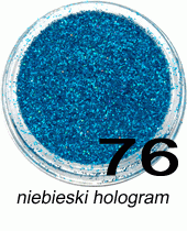 Brokat niebieski hologram w fiolce 4ml - 76