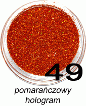 Brokat pomarańczowy hologram w fiolce 4ml - 49