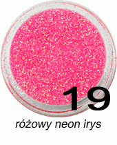Brokat różowy neon irys w fiolce 4ml - 19