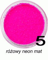 Brokat różowy neon mat w fiolce 4ml - 5