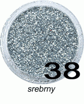 Brokat srebrny w fiolce 4ml - 38