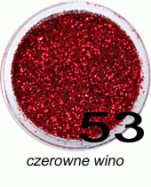 Brokat do paznokci  czerwone wino w pojemniczku 3ml - 53
