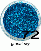 Brokat do paznokci  granatowy w pojemniczku 3ml - 72