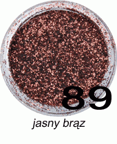 Brokat do paznokci jasny brąz w pojemniczku 3ml - 89