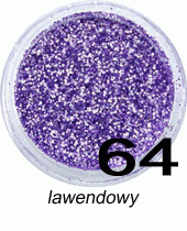 Brokat do paznokci lawendowy w pojemniczku 3ml - 64