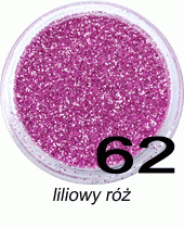 Brokat do paznokci  liliowy róż w pojemniczku 3ml - 62