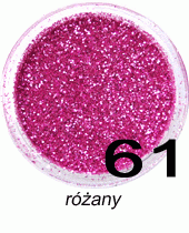 Brokat do paznokci różany w pojemniczku 3ml - 61